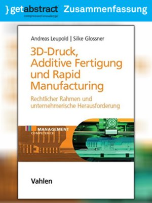 cover image of 3D-Druck, Additive Fertigung und Rapid Manufacturing (Zusammenfassung)